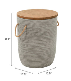 Biban Natural & Gray Side Table - Ornate Home