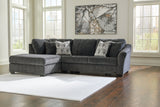 Biddeford Ebony 2-Piece Sleeper Sectional with Chaise - Ornate Home