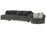 Biddeford Shadow 2-Piece Sectional & Oversized Swivel Accent Chair (Online Special Price) - Ornate Home