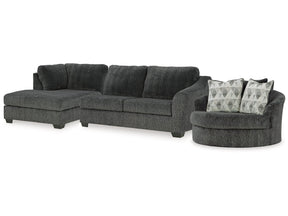 Biddeford Shadow 2-Piece Sectional & Oversized Swivel Accent Chair (Online Special Price) - Ornate Home