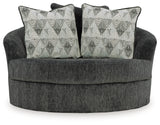 Biddeford Shadow 2-Piece Sectional & Oversized Swivel Accent Chair - Ornate Home