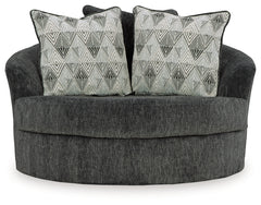 Biddeford Shadow 2-Piece Sectional & Oversized Swivel Accent Chair - Ornate Home