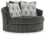 Biddeford Shadow 2-Piece Sectional & Oversized Swivel Accent Chair - Ornate Home