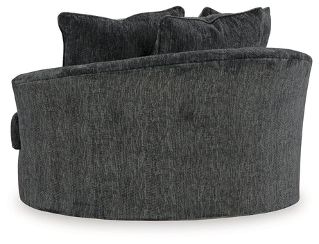 Biddeford Shadow 2-Piece Sectional & Oversized Swivel Accent Chair - Ornate Home