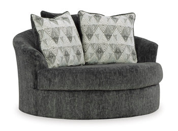 Biddeford Shadow Oversized Swivel Accent Chair (Online Special Price) - Ornate Home