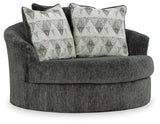 Biddeford Shadow Oversized Swivel Accent Chair (Online Special Price) - Ornate Home