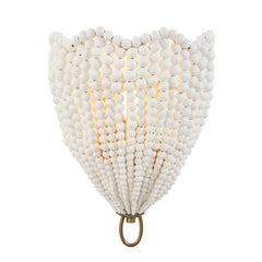 Biddeford White 1 Light Beaded Sconce - Ornate Home