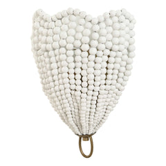 Biddeford White 1 Light Beaded Sconce - Ornate Home