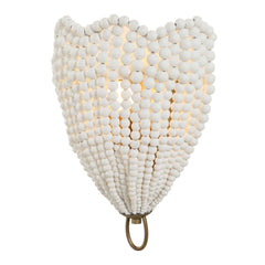 Biddeford White 1 Light Beaded Sconce - Ornate Home