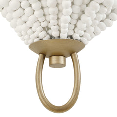 Biddeford White 1 Light Beaded Sconce - Ornate Home