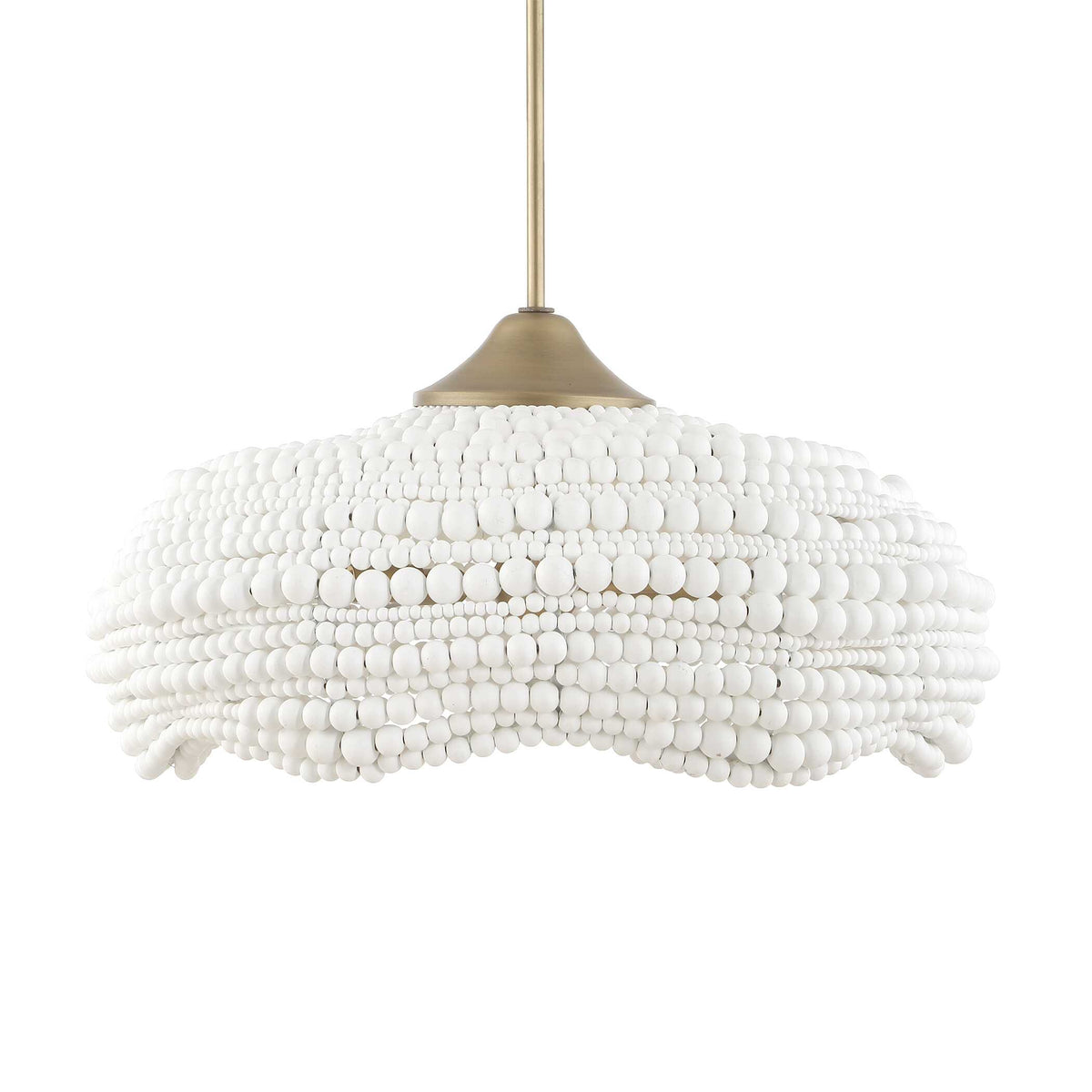 Biddeford White 5 Light Beaded Pendant - Ornate Home