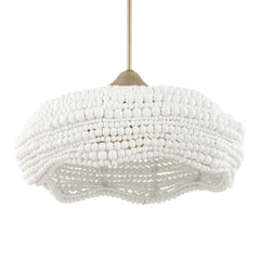 Biddeford White 5 Light Beaded Pendant - Ornate Home