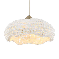 Biddeford White 5 Light Beaded Pendant - Ornate Home
