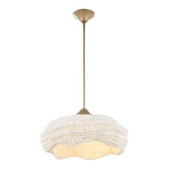 Biddeford White 5 Light Beaded Pendant - Ornate Home
