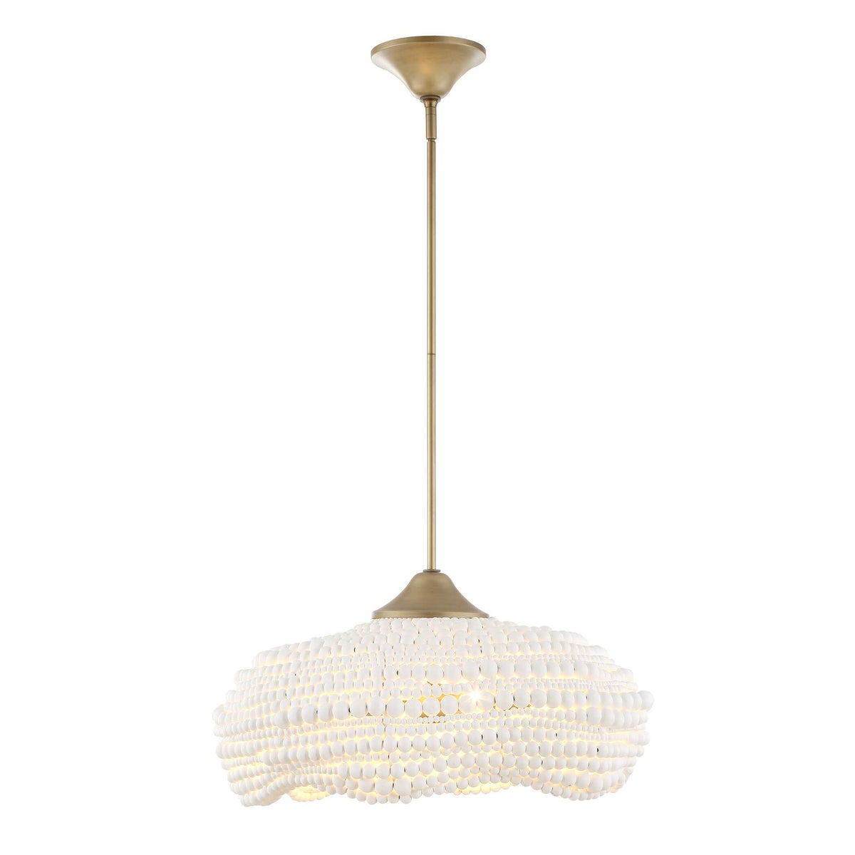 Biddeford White 5 Light Beaded Pendant - Ornate Home