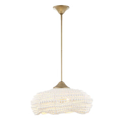 Biddeford White 5 Light Beaded Pendant - Ornate Home