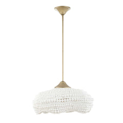 Biddeford White 5 Light Beaded Pendant - Ornate Home