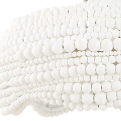 Biddeford White 5 Light Beaded Pendant - Ornate Home