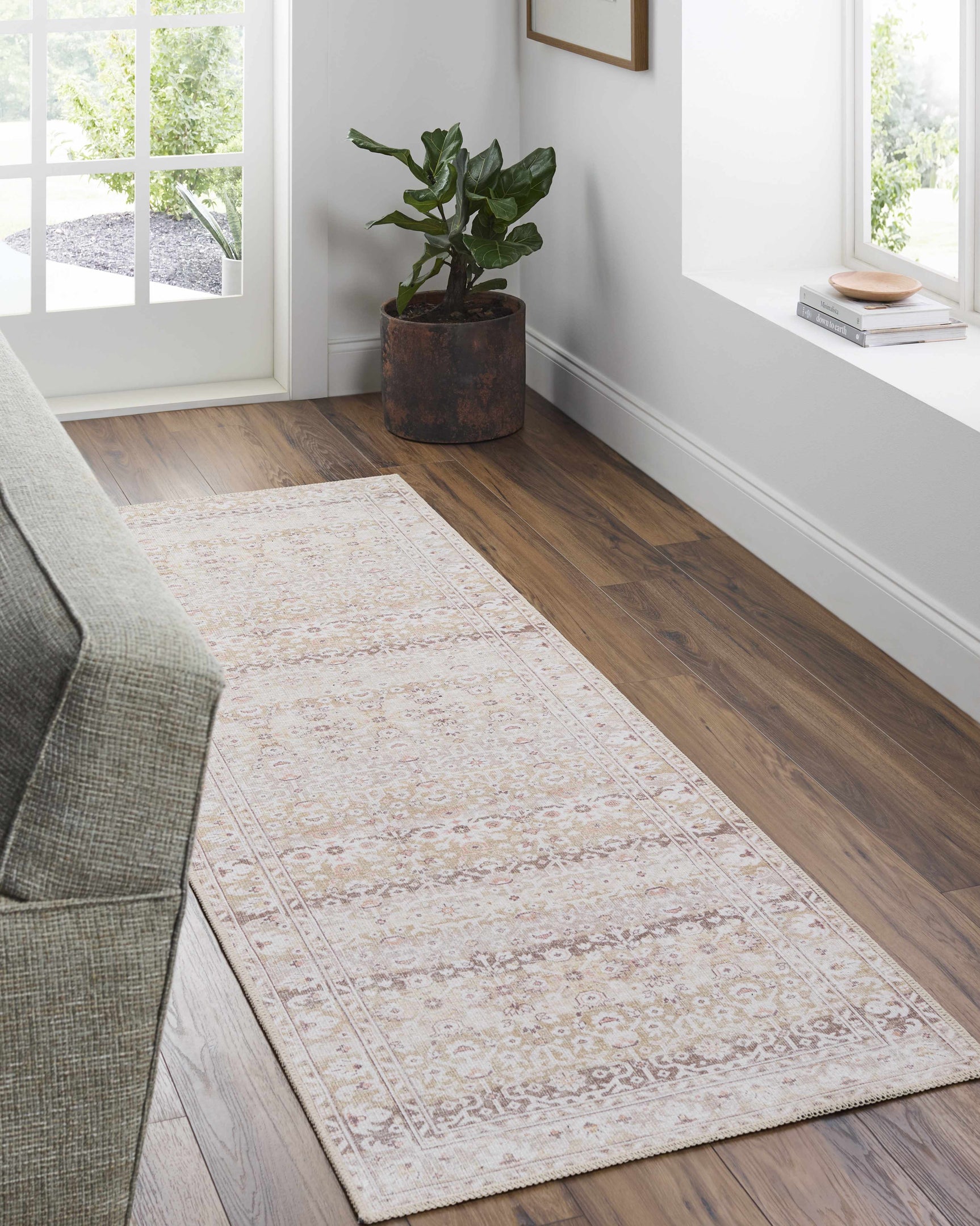 Bienna Vintage Flat Pile Washable Rug - Ornate Home