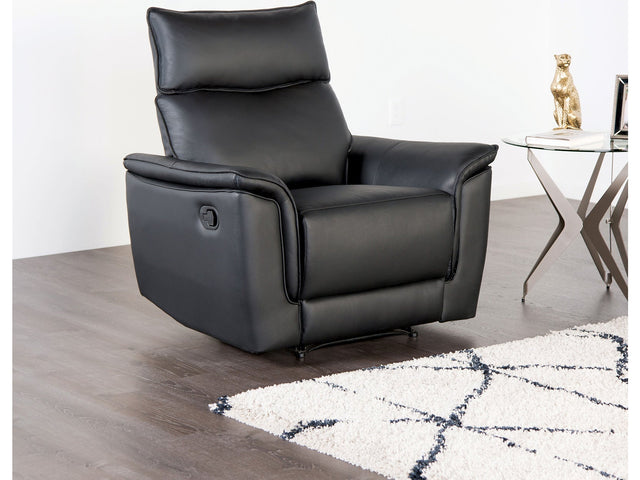 Bienne Black Recliner - Ornate Home