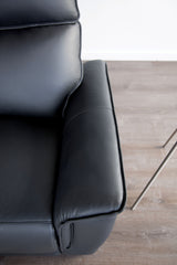 Bienne Black Reclining Loveseat - Ornate Home