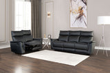 Bienne Black Reclining Loveseat - Ornate Home