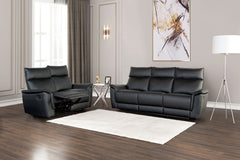 Bienne Black Reclining Sofa - Ornate Home