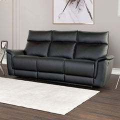 Bienne Black Upholstery Reclining Living Room Set - Ornate Home