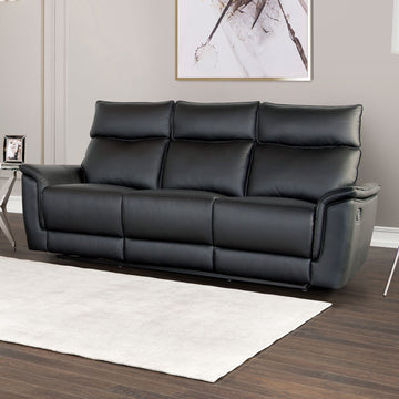 Bienne Black Upholstery Reclining Living Room Set - Ornate Home