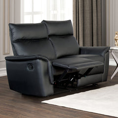 Bienne Black Upholstery Reclining Living Room Set - Ornate Home
