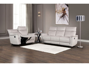 Bienne Taupe Upholstery Reclining Living Room Set - Ornate Home