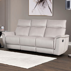 Bienne Taupe Upholstery Reclining Living Room Set - Ornate Home