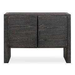 Bierk Black/Woodtone Dark Stain 2 Door Cabinet - Ornate Home