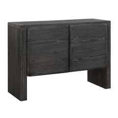 Bierk Black/Woodtone Dark Stain 2 Door Cabinet - Ornate Home