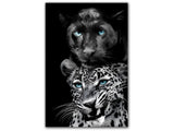 Big Cats Play Too Tempered Glass Wall Art - Ornate Home