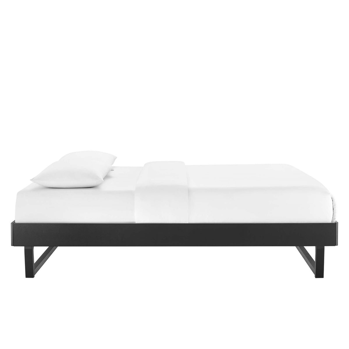 Billie Black Wood Full Platform Bed Frame - Ornate Home