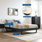 Billie Black Wood Full Platform Bed Frame - Ornate Home