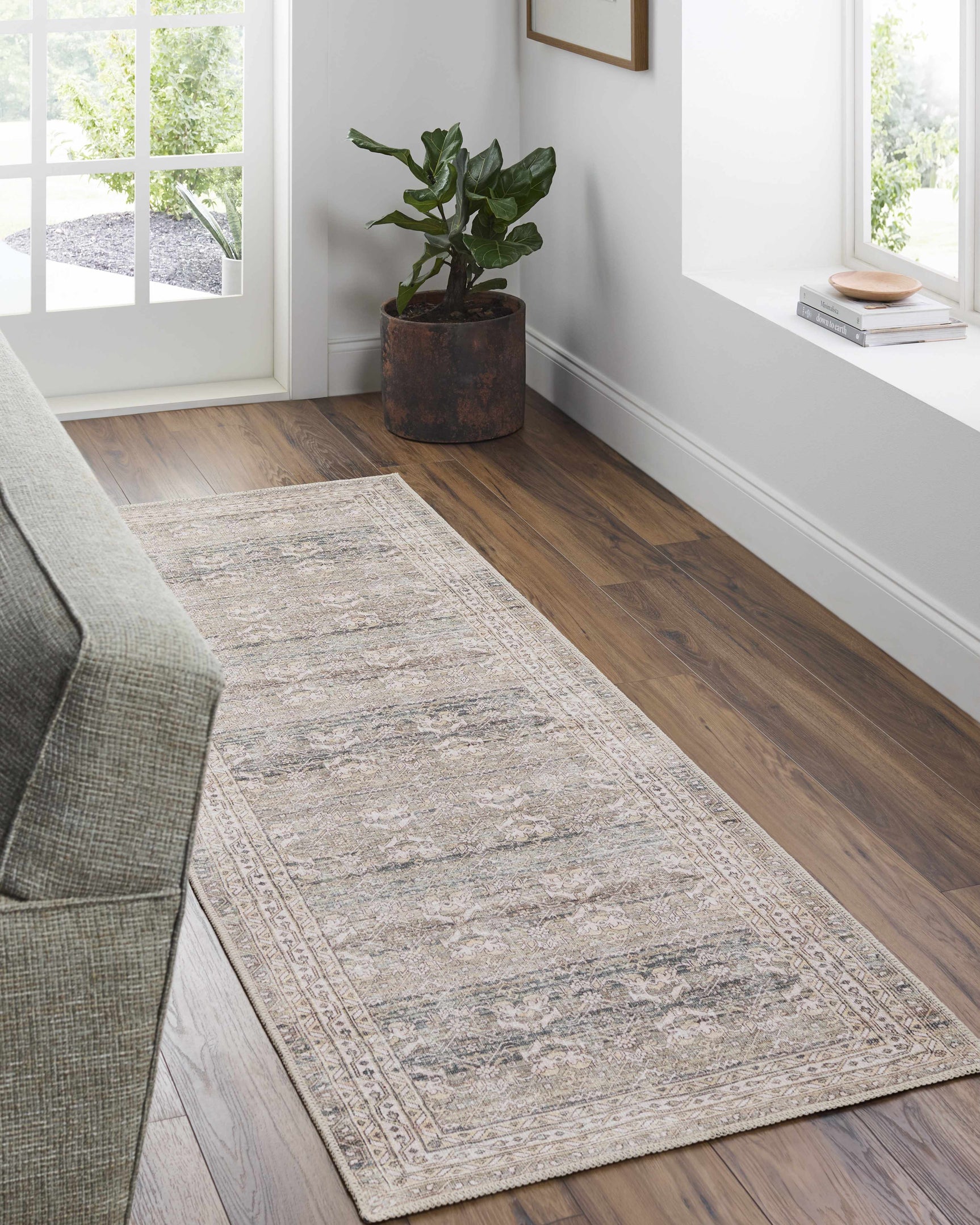 Billie Vintage Flat Pile Washable Rug - Ornate Home