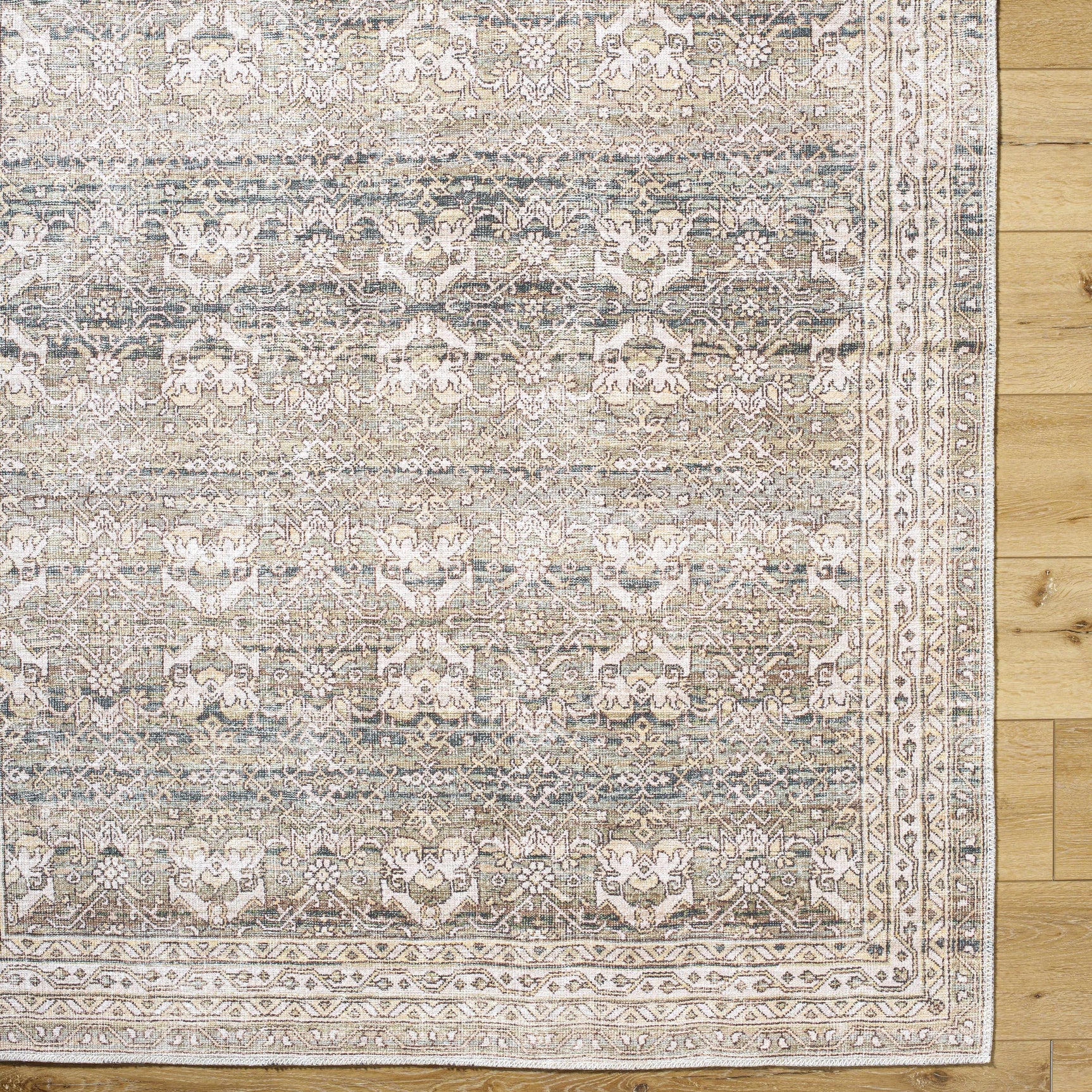 Billie Vintage Flat Pile Washable Rug - Ornate Home