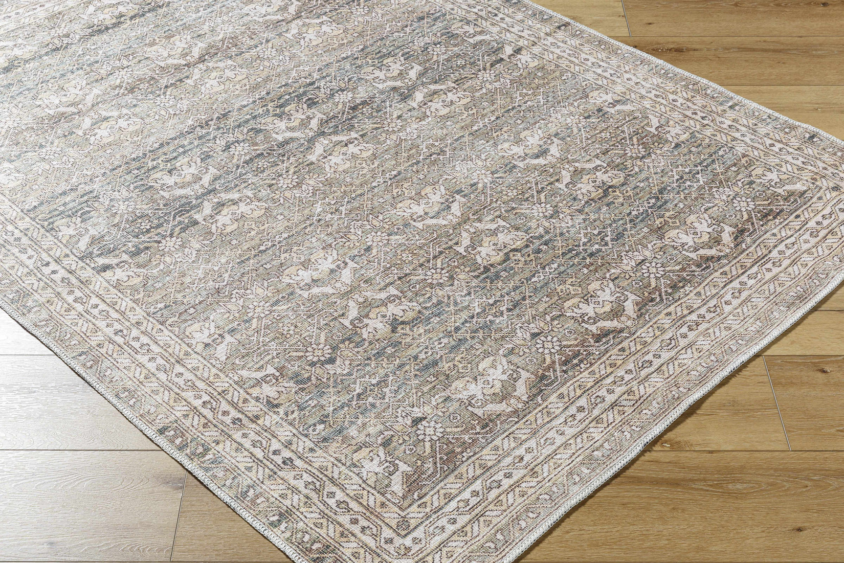 Billie Vintage Flat Pile Washable Rug - Ornate Home