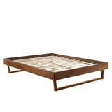 Billie Walnut Wood King Platform Bed Frame - Ornate Home