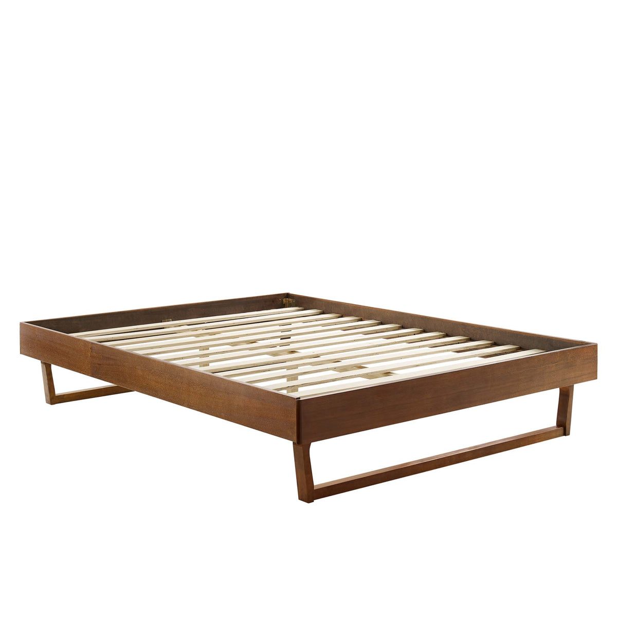 Billie Walnut Wood King Platform Bed Frame - Ornate Home