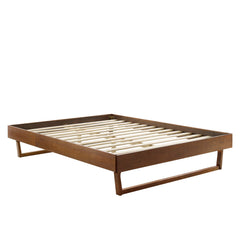 Billie Walnut Wood King Platform Bed Frame - Ornate Home