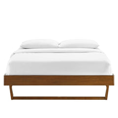 Billie Walnut Wood Queen Platform Bed Frame - Ornate Home