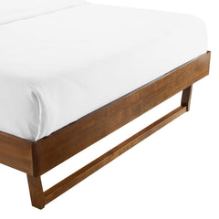Billie Walnut Wood Twin Platform Bed Frame - Ornate Home