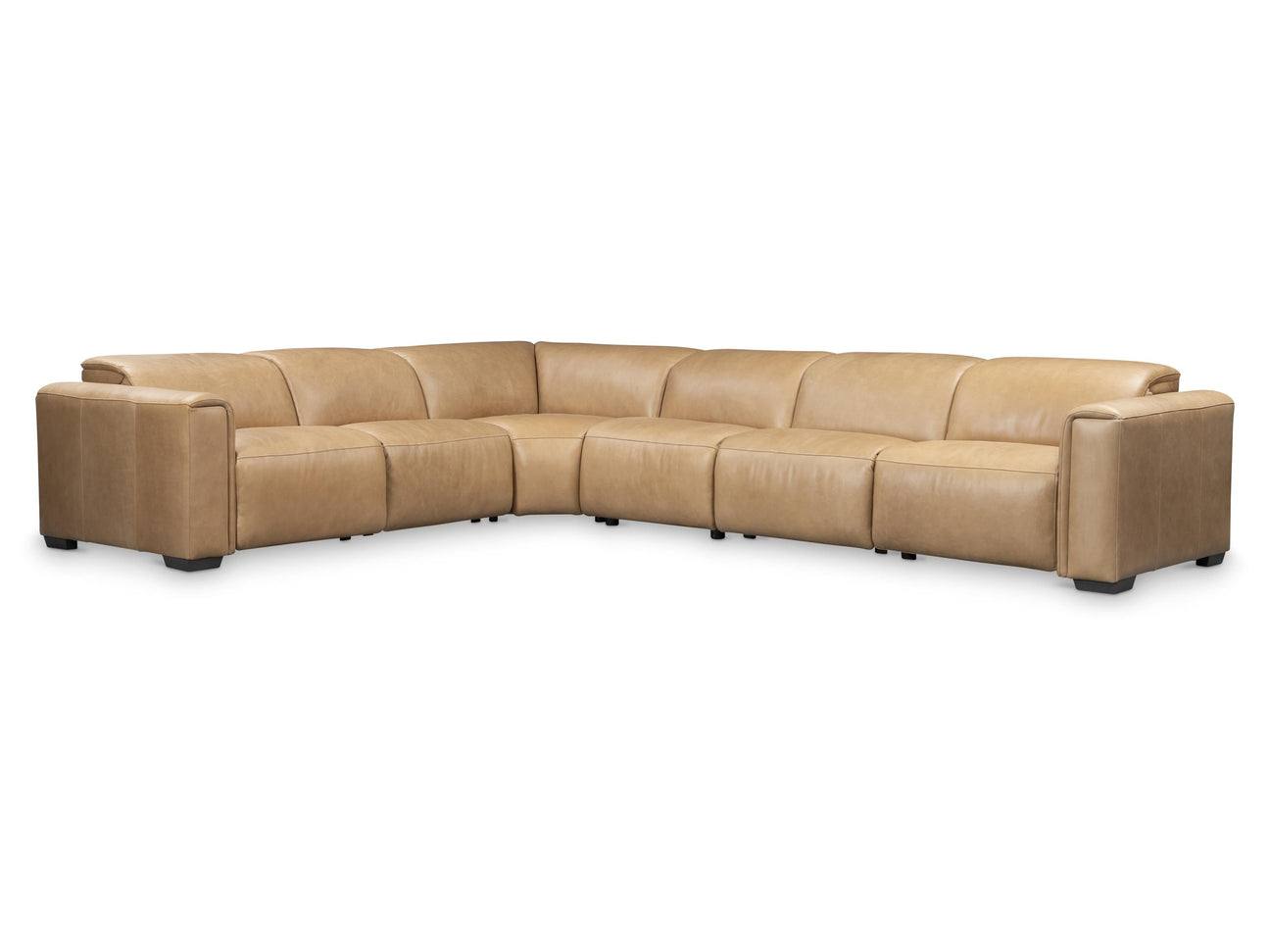 Billings Beige/Tan Leather Power Motion Sectional - Ornate Home