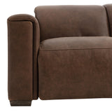 Billings Brown Leather Power Motion Sofa - Ornate Home