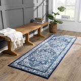 Billy Blue Medallion Rug - Ornate Home