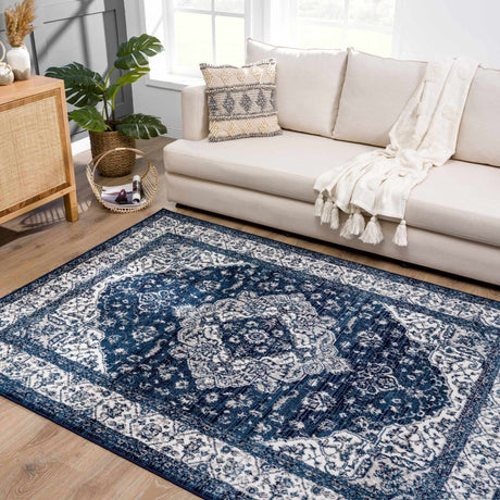 Billy Blue Medallion Rug - Ornate Home