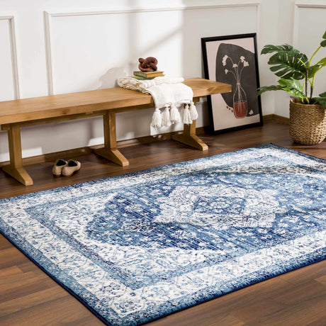 Billy Blue Medallion Rug - Ornate Home